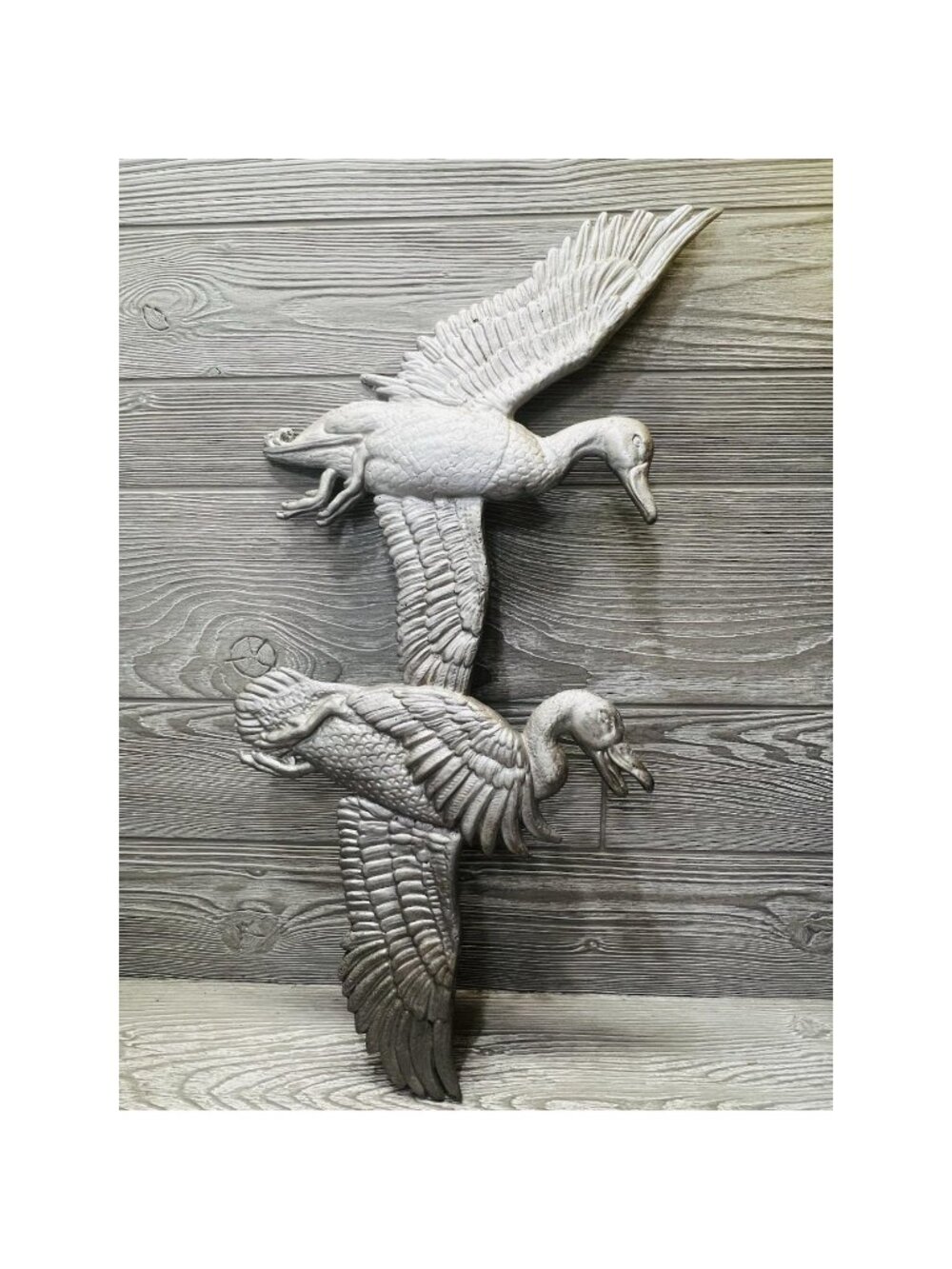 Whitehall Metal Studios Cast Aluminum Ducks In Flight Vintage 1984 Hanging Decor